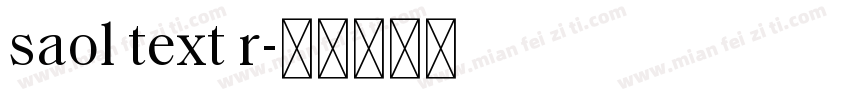 saol text r字体转换